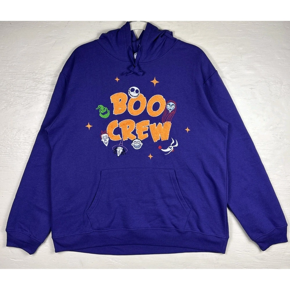NWT Nightmare Before Christmas The Boo Crew Halloween Sweater Xl Embroidered
